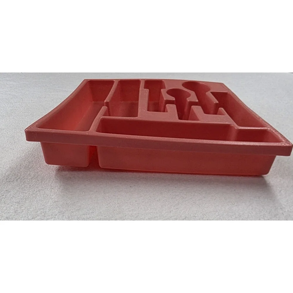 Vintage Eagle Pink Plastic Silverware Tray Kitchen Drawer Organizer Retro 1980s